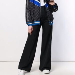 Stella McCartney Flat-Front Wide-Leg  Trousers